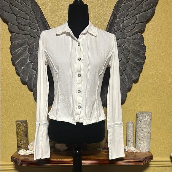 We The Free Tops - We The Free White Button-Up Top
